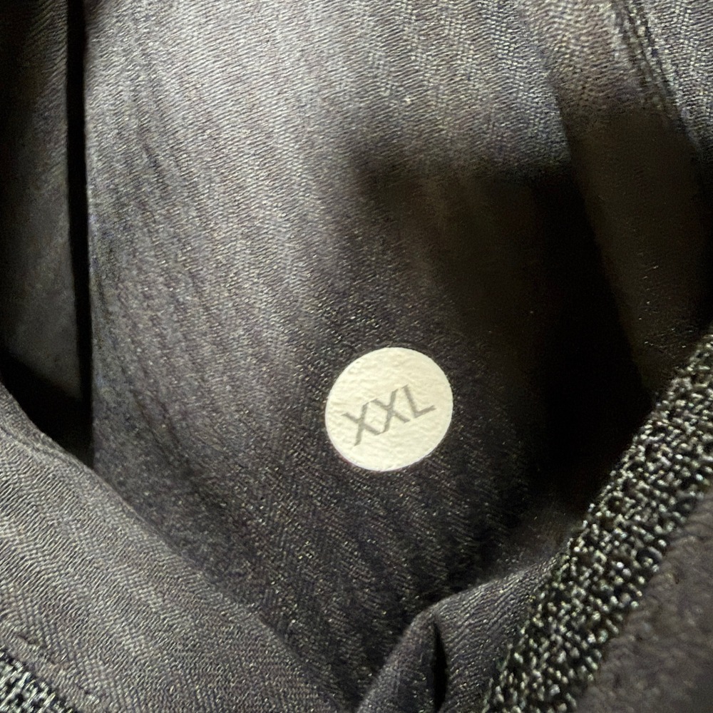 Lululemon Mens XXL Heathered Grey Full Zip Athletic Hoodie Thumbholes Jacket A6 - Picture 4 of 9